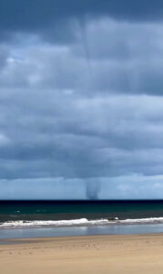 waterspout at Woodgate Beach Qld