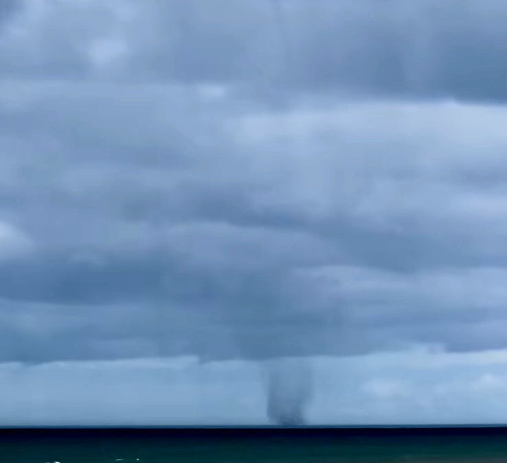 waterspout at Woodgate Beach Qld
