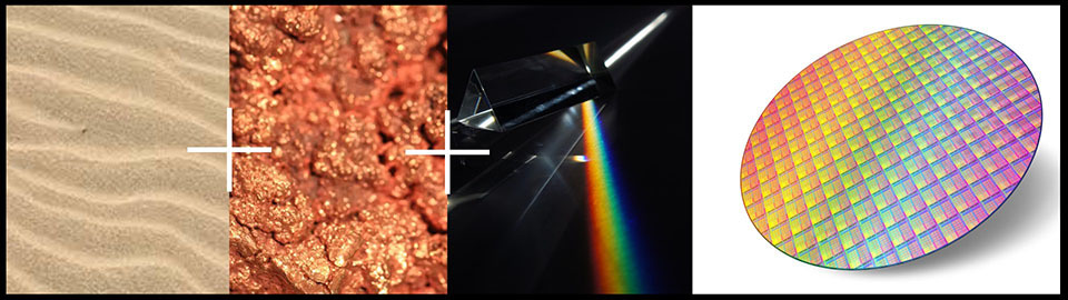 SAND + COPPER + LIGHT = A SMART PHONE